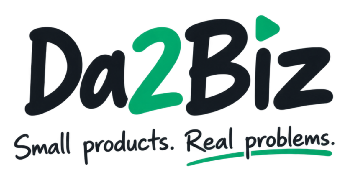 Da2Biz — Small products. Real problems.